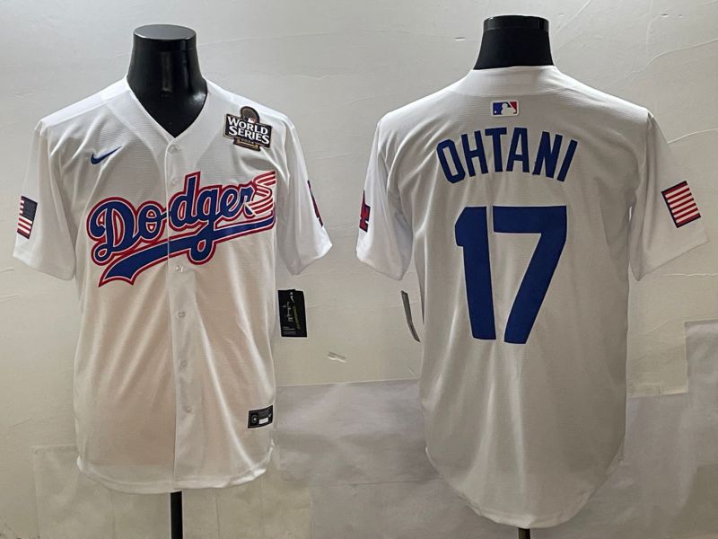 Men Los Angeles Dodgers #17 Ohtani White Second generation Joint Name Nike 2025 MLB Jersey style 7->los angeles dodgers->MLB Jersey